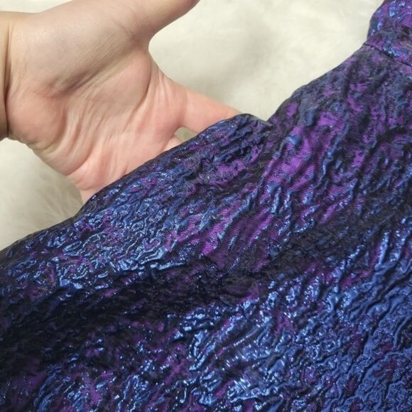 Aidan Mattox Metallic Jacquard Off-The-Shoulder Midi Tulle Gown 4 - Picture 9 of 11